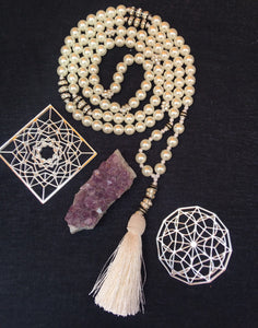 108 Mala Beads, Mala Necklace, Meditation Beads, Gemstone Mala, Prayer Beads, Yoga Beads, Jap Mala, Long Tassle Mala