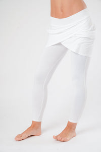 Women's White Cotton Kundalini Yoga Leggings